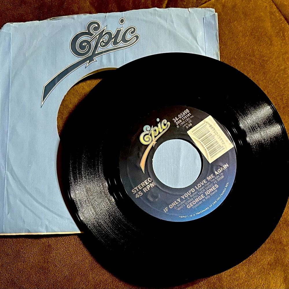 George Jones “The One I Loved Back Then (The Corvette Song)” Vinyl 45